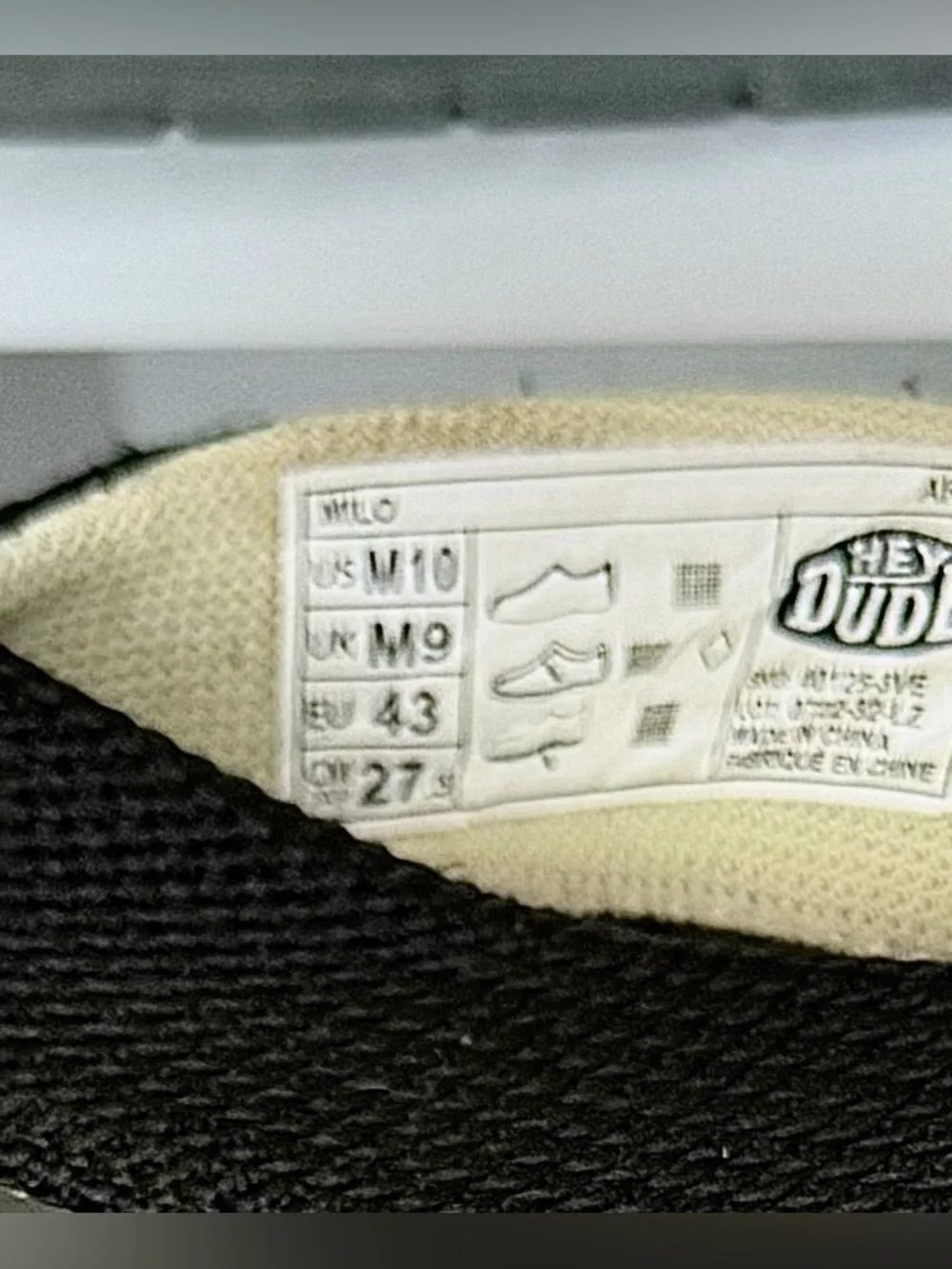 Hey Dude Men's Black Mesh & Gray Flip Flop Swim Slides